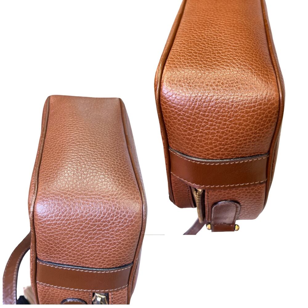 Celine Vintage Caramel Leather Round Crossbody Bag Red Interior Italy M13 - Picture 14 of 14